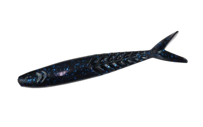 Zoom Shimmer Shad 4.25in 5pk Black/Blue