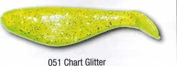 Luckie Strike Shad Minnow 4" 50ct Chart Glitter