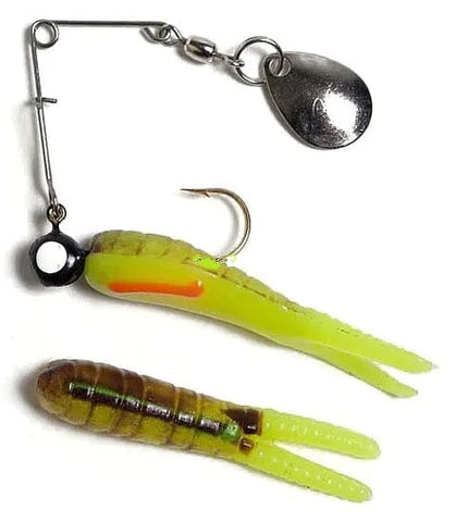 Betts Spin 1/4 Value Pack Split Tail Chartreuse Crawfish