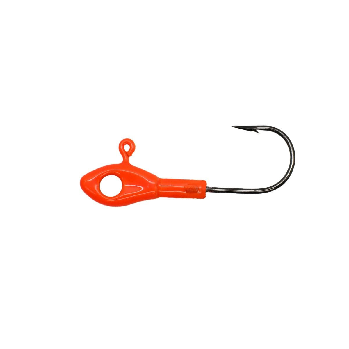 Crappie Magnet Eye Hole Minnow Heads 5ct 1/16oz Orange