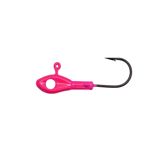 Crappie Magnet Eye Hole Minnow Heads 5ct 1/16oz Pink