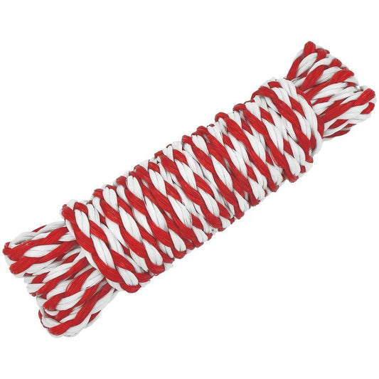 TH Marine Utility Rope 3/8in X10ft Hollow Braided Polypropylene (Pp) Red/White