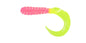 Big Bite Curl Tail Grub 2in 10ct Bubblegum Chartreuse