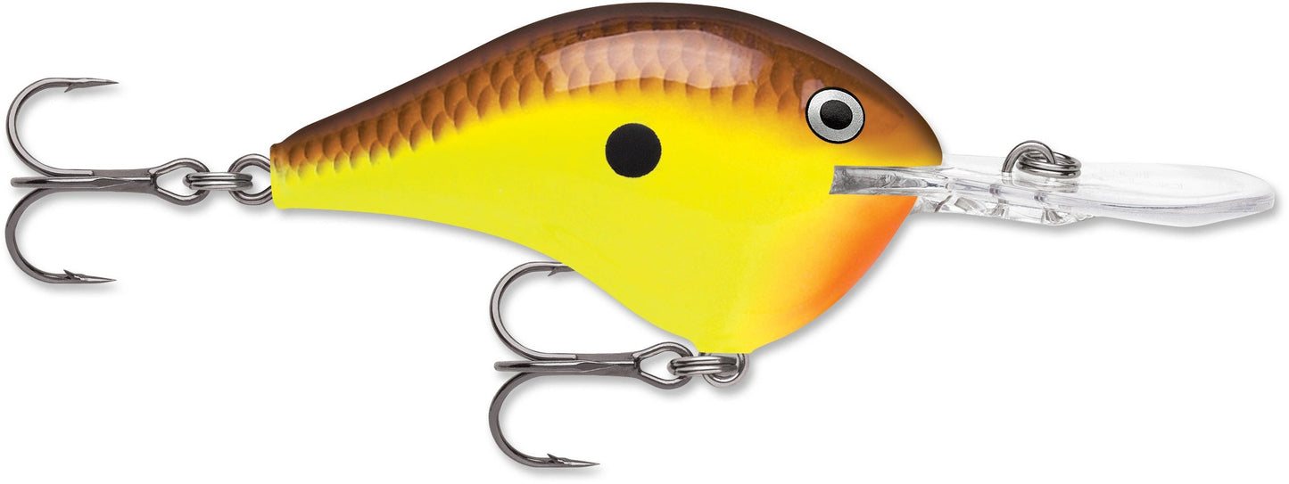 Rapala DT Series 3/8 2" Chartreuse Rootbeer Craw