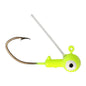 Eagle Claw Pro-V Weedless Ball Jig Head 1/16 10ct Chartreuse