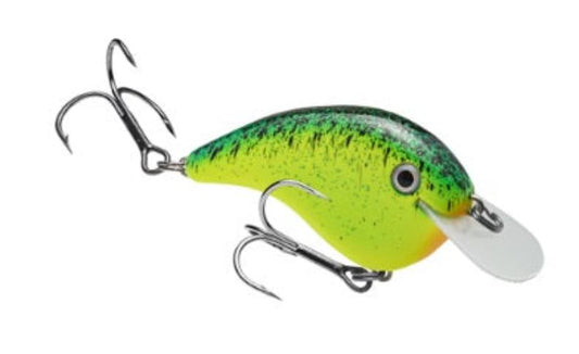 Strike King Chick Magnet Jr 1/4oz  2-4ft Chartreuse with Blue / Black Splatterback