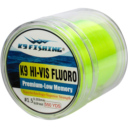 K9 Fluoro Line HiViz Yellow 550yd 6lb