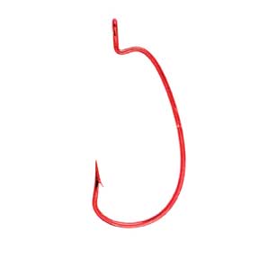 Eagle Claw Pro Worm Extra Wide Gap Red 5ct Size 3/0