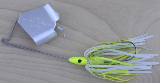 Lunker Lure Original 3/8 Chart White/Silver Blade