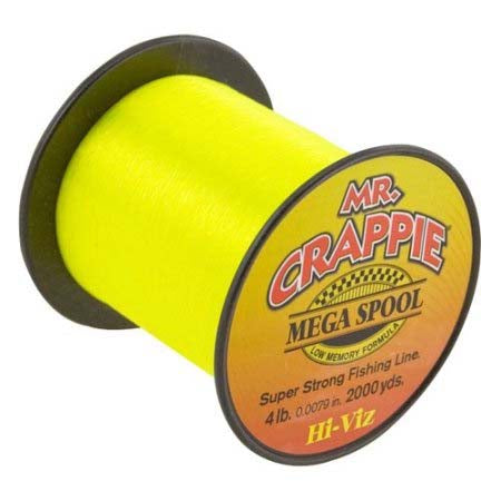 Lews Mr Crappie Mono Line 1500yd 6lb Hi Vis Yellow