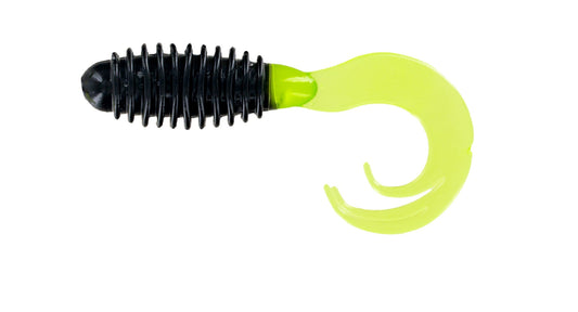 Big Bite Ring Triple Grub 2in 10ct Black/Chartreuse