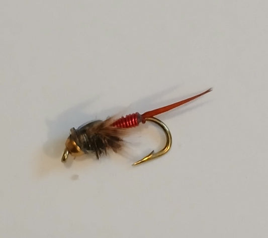 Bead head copper john red nymph size #18