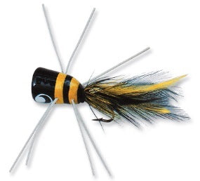 Betts Bass Bug Frog/Black-Yellow Size 1