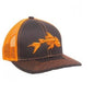 Outdoor Cap Fish Bones Mesh Back Charcoal Neon Orange