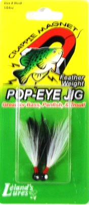 Leland Pop Eye Jig 1/64 2ct Black/White-Black