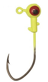 Eagle Claw Pro-V Ball Jig Head 1/8 10ct Chartreuse