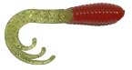 Big Bite Triple Tip Grub 2" 10ct Red/Chartreuse