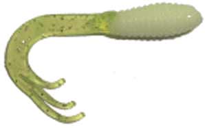 Big Bite Triple Tip Grub 2" 10ct White/Chartreuse Shiner