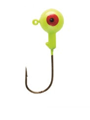 Eagle Claw Ball Jig Head 1/4 10ct Chartreuse