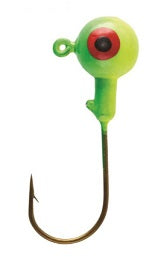 Eagle Claw Jig Head 1/8 10ct Lime/Chart